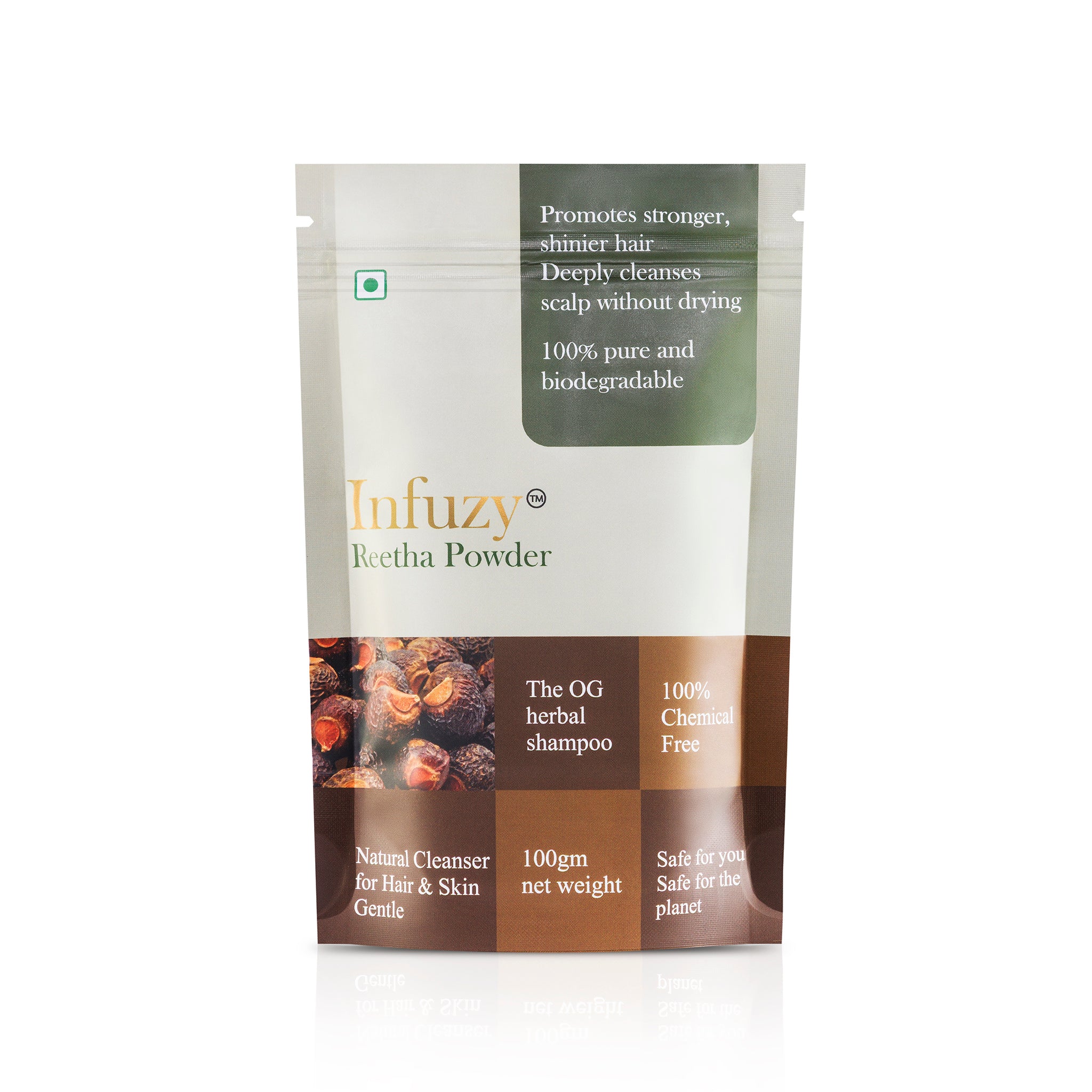 Reetha Powder – Nature's Gentle Foaming Cleanser – Infuzy