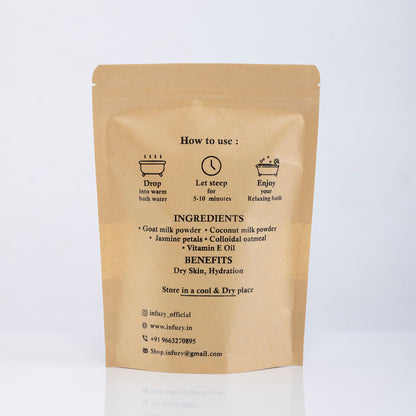Kraft paper packaging with usage instructions and product details on a white background